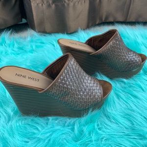 Nine West upper Leather wedges